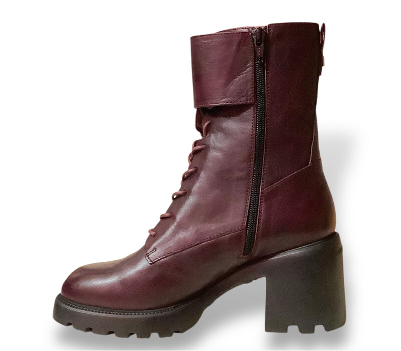 Wonders G-7204 Wine Lace Up Boots