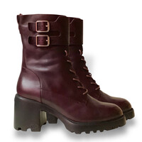 Wonders G-7204 Wine Lace Up Boots
