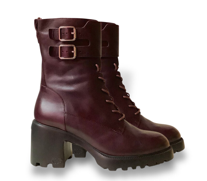 Wonders G-7204 Wine Lace Up Boots