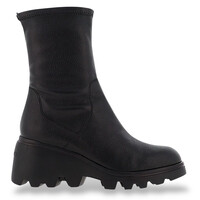 Wonders -7017 Black Stretch Leather Boots