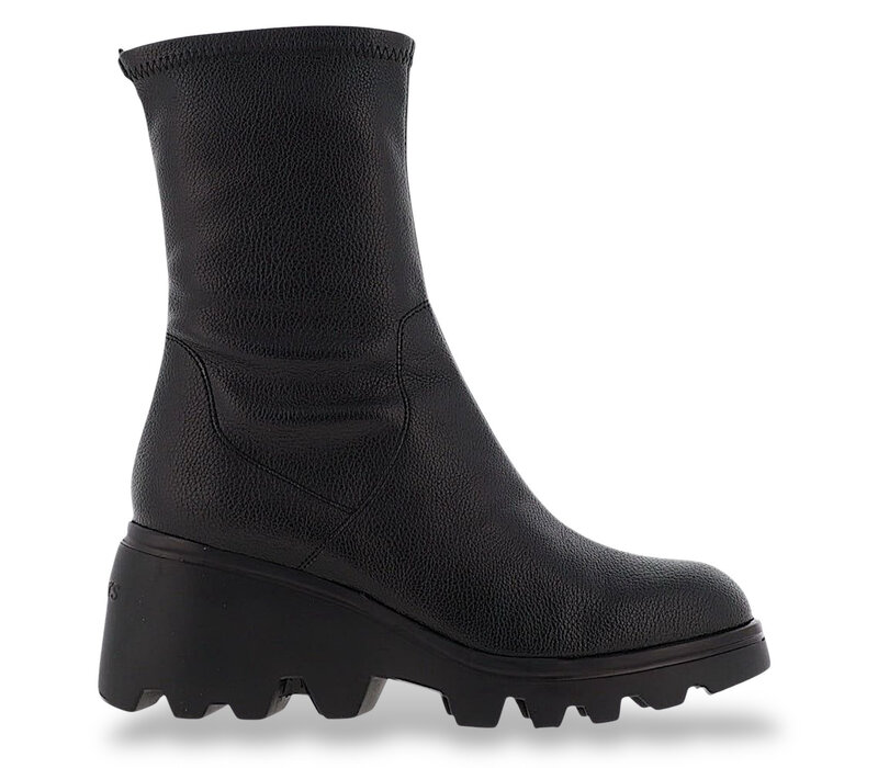 Wonders -7017 Black Stretch Leather Boots