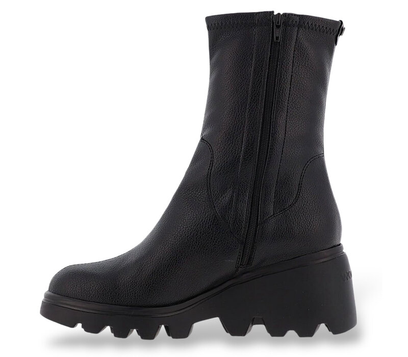 Wonders -7017 Black Stretch Leather Boots