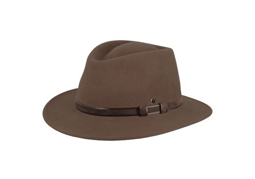 FLECHET Flechet 1H141CU02 Coffee Wool Felt Fedora