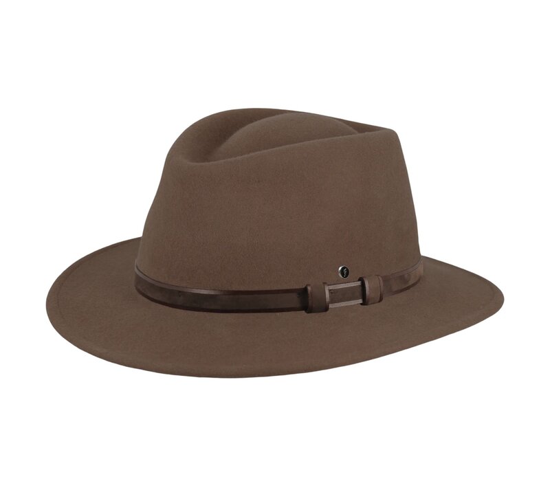 Flechet 1H141CU02 Coffee Wool Felt Fedora