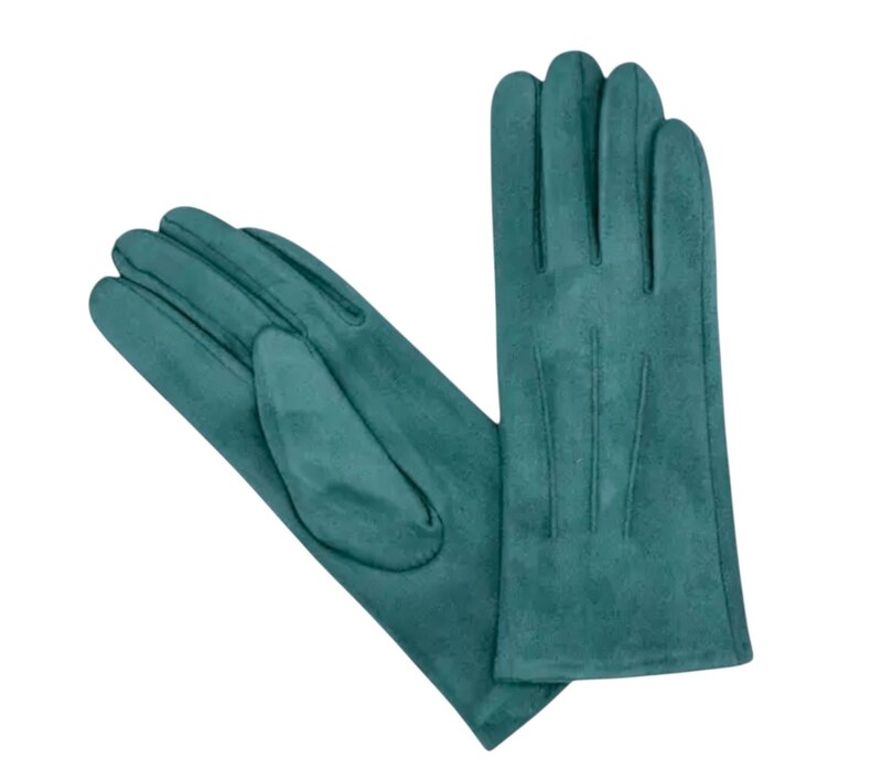 Hologramme Teal polyester Gloves