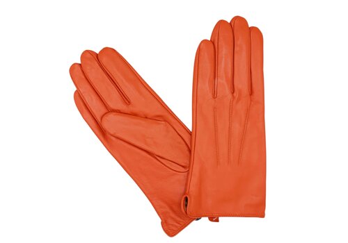 Hologramme Paris Hologramme 17120 Orange Leather Gloves