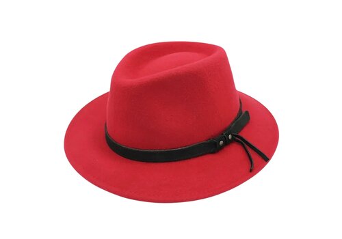 Hologramme Paris Hologramme Red Waterproof Wool Fedora