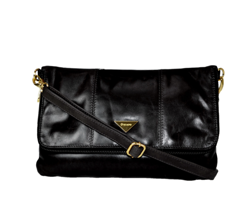 Oriano EDITH Black Flapover Crossbody