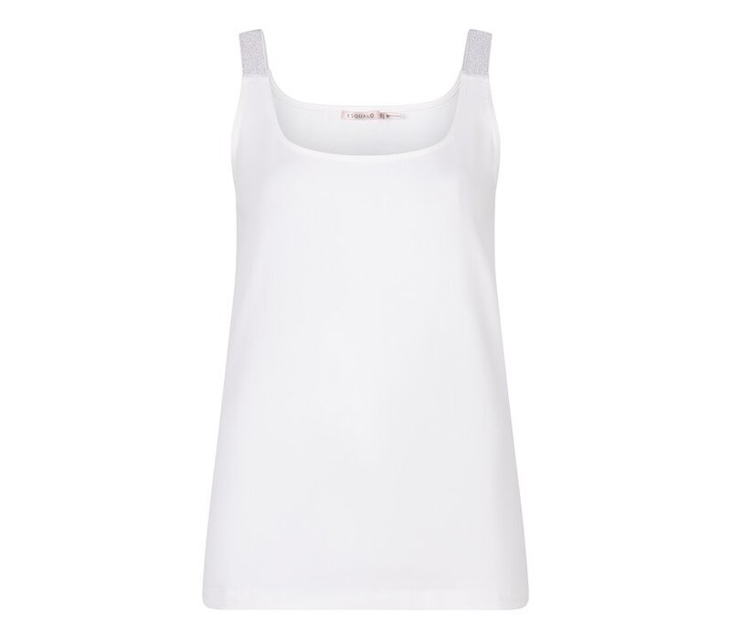 Esqualo 30512 Off-White Singlet Lurex Straps