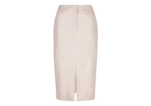 EsQualo A/W Esqualo 11509 Cream Soft Faux Leather Skirt