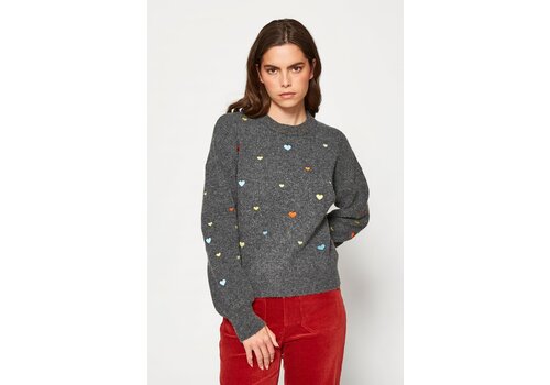 MD’M MD’M 3.50.156.01 Grey Sweater w/Hearts