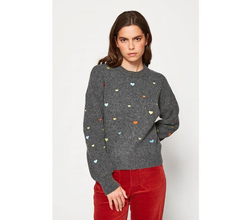 MD’M 3.50.156.01 Grey Sweater w/Hearts