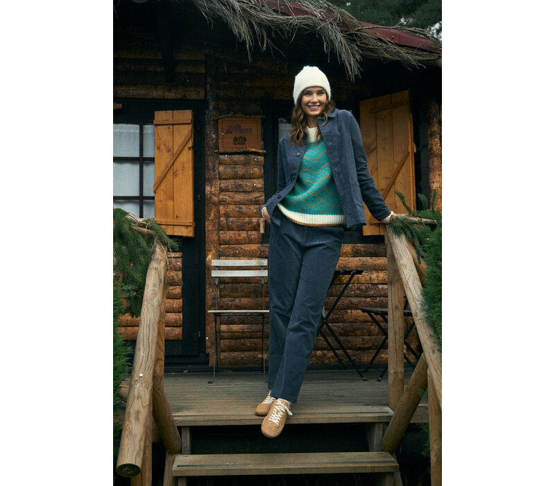 MD’M 3.50.103.38 Teal Multi Retro Sweater