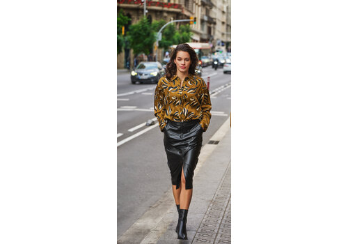 EsQualo A/W Esqualo 11509 Black Soft Faux Leather Skirt