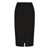 Esqualo 11509 Black Soft Faux Leather Skirt