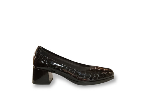 Pitillos Pitillos 10820 Black Pat. Croc Block Heel