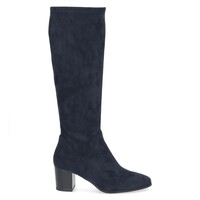 Caprice 25503 Navy Stretch Boots 6cm Heel