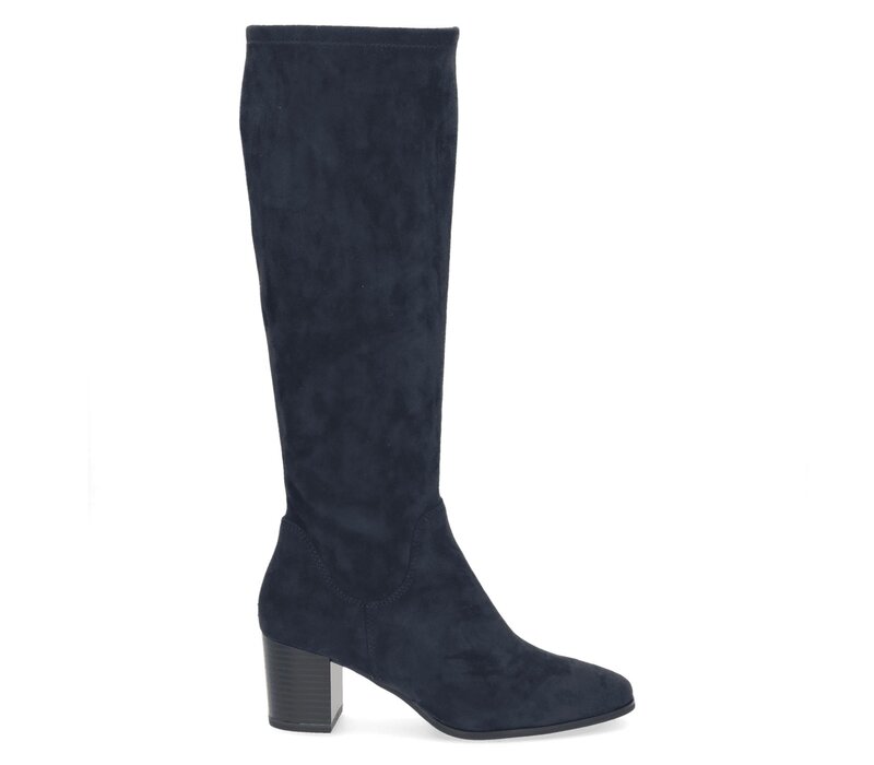 Caprice 25503 Navy Stretch Boots 6cm Heel