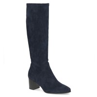 Caprice 25503 Navy Stretch Boots 6cm Heel