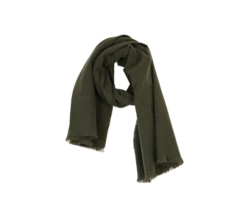 Julie Guerlande AC102 Moss Green Glitter Scarf