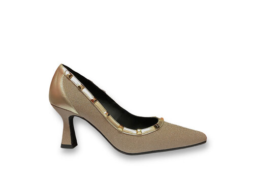 Lodi Lodi GARKO Gold Glitter Studs 7cm Heel