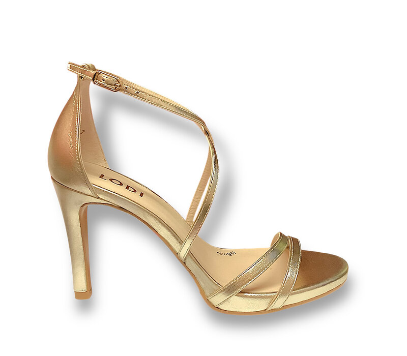 Lodi INRIKO Pale Gold 9cm Heel Sandal