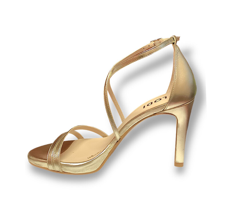 Lodi INRIKO Pale Gold 9cm Heel Sandal