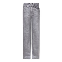 Esqualo 12507 Metallic Grey Straight Jean