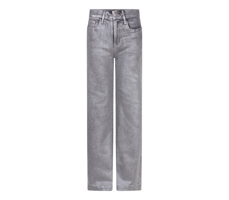 Esqualo 12507 Metallic Grey Straight Jean