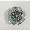 Button Cover AZURE large Glass Flower