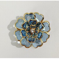 Button Cover AZURE large Glass Flower