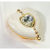 Button Cover  SWEETHEART Cream Love Heart