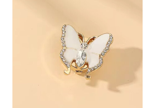 Button Covers Button Cover SNOWY White Butterfly