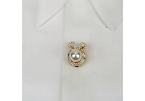 Button Covers Button Cover BUNNY EARS Pearl/Gold