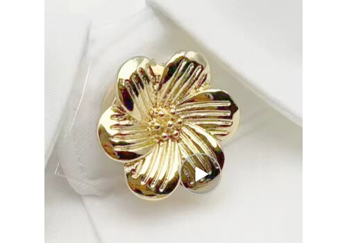 Button Covers Button Cover GOLDILOCKS Gold Flower