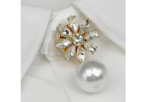 Button Covers Button Cover TWINKLE BLOOM  Diamanté & Pearl