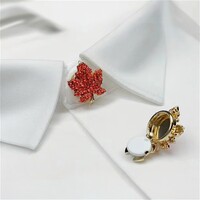 Button Cover MAPLE LEAF rusty