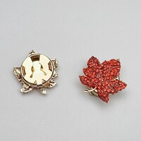 Button Cover MAPLE LEAF rusty