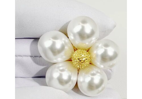 Button Covers Button Cover ROSIE ROCK White Flower