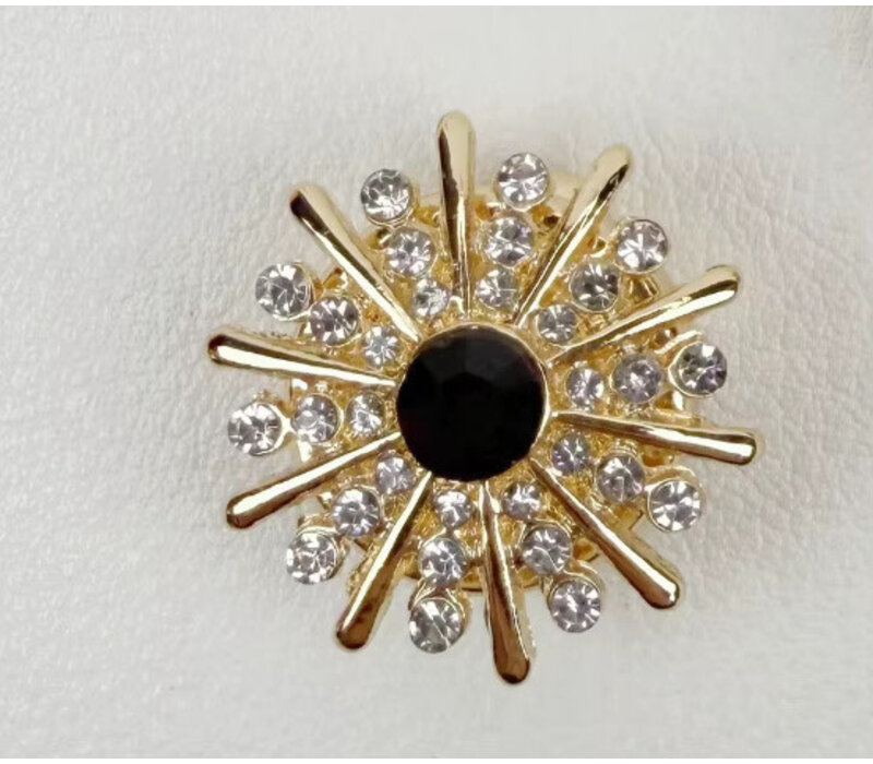 Button Cover SUN DIAL Black/Gold