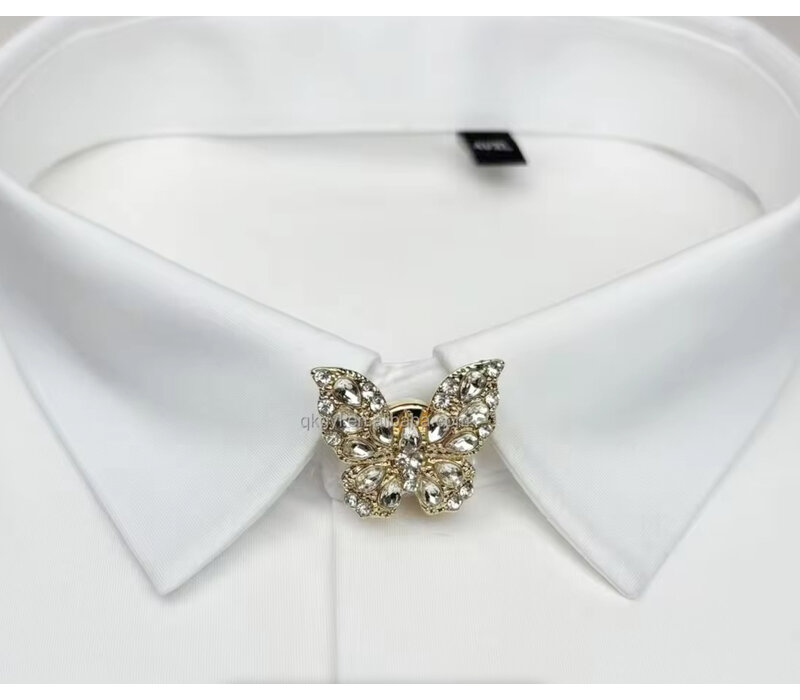 Button Cover FLUTTER Gold Butterfly