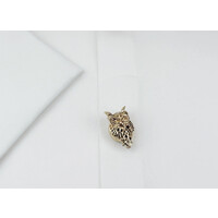 Button Cover GOLDEN HOOT Gold Owl