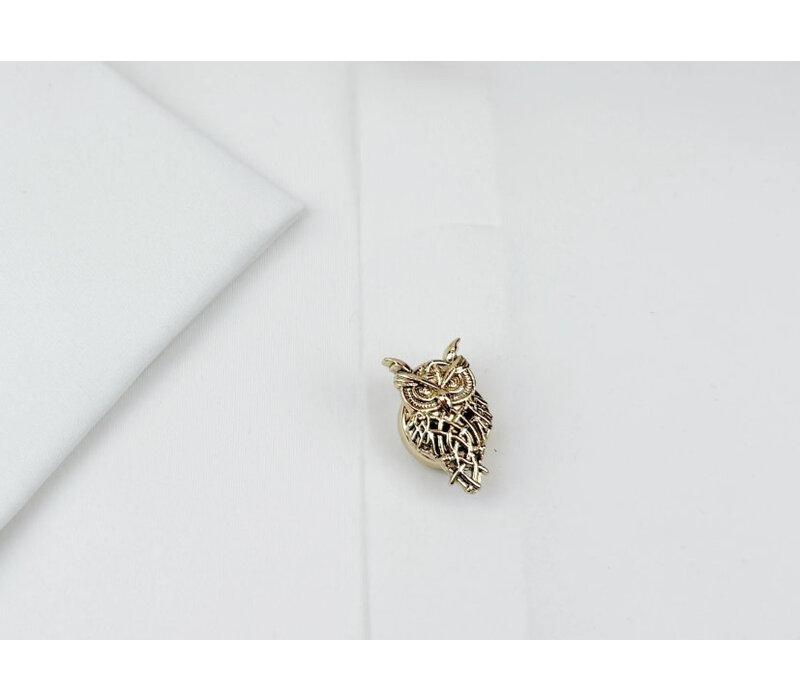 Button Cover GOLDEN HOOT Gold Owl