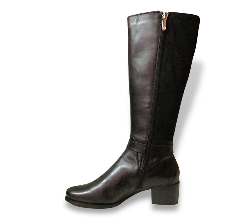 Regarde le Ciel Knee High Black Stretch Boots