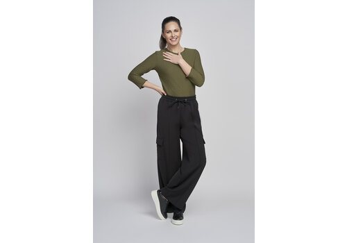 PINNS PINNS 692T Black Wide Leg Cargo Pants