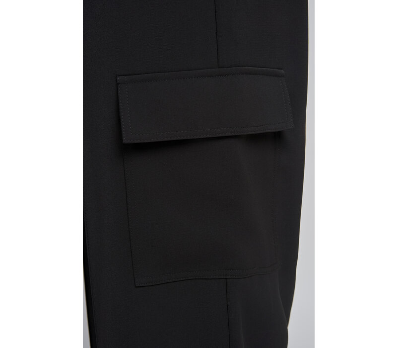 PINNS 692T Black Wide Leg Cargo Pants