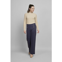 PINNS 610T Navy Wide Leg Pants w/Gold Buttons