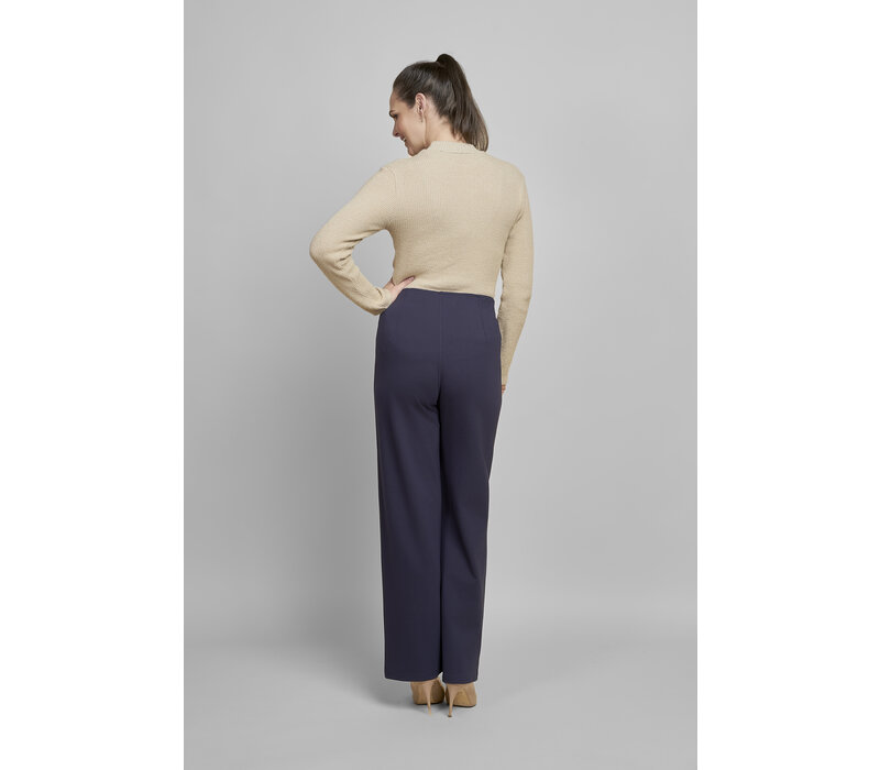 PINNS 610T Navy Wide Leg Pants w/Gold Buttons