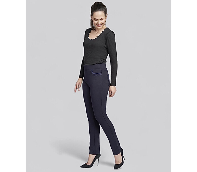 Pinns 405T Navy Trousers w/Crystals & Velvet