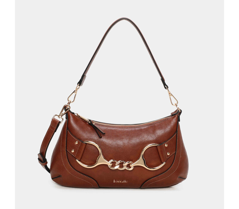 BINNARI 20740 Tan Buckle Handbag
